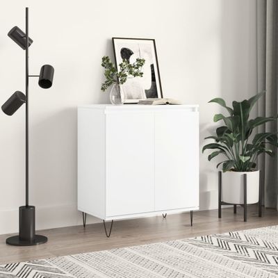 vidaXL Komoda biela 60x35x70 cm spracované drevo