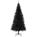 vidaXL Vianočný stromček Čierna 210 cm PVC