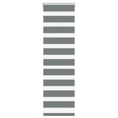 vidaXL Zebra roleta tmavošedá 50x100 cm šírka látky 45,9 cm polyester