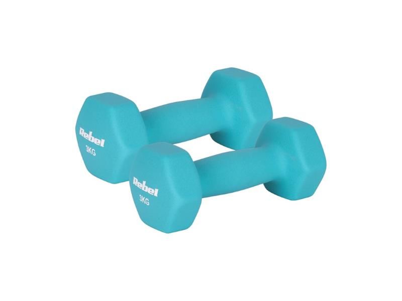 Sada liatinových a neoprénových činiek HEX REBEL RBA-2330-3 2x3kg