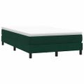 vidaXL Box Spring Posteľ bez matraca Tmavo zelená 120x220 cm Zamat
