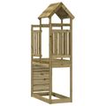 vidaXL Herná veža Hnedá 53 x 110,5 x 214 cm Masívne impregnované drevo