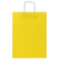 vidaXL Papierové tašky 50 ks s rúčkami žlté 26x12x35 cm