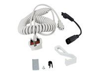 Sada káblov na napájanie - 2,4 m - stočený - sivá