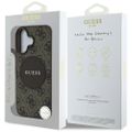 Guess HC MagSafe PU 4G Circle with Classic Logo case for iPhone 16 Brown