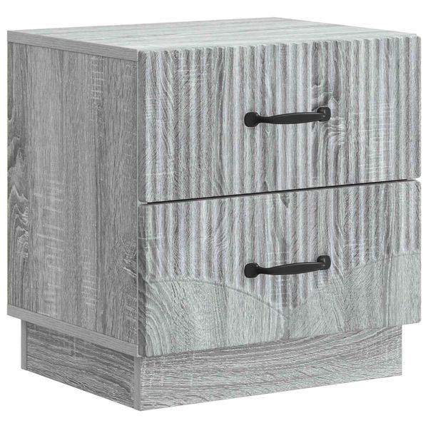 vidaXL Nočný stolík Sivá sonoma 43 x 34,5 x 44,5 cm Kompozitné drevo