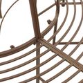 vidaXL Stromová lavička 8-Počet miest Ø 160 x 89 cm Oceľ Antik hnedá