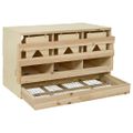 vidaXL Hniezdo pre sliepky 3 priehradky 96x40x45 cm borovicové drevo