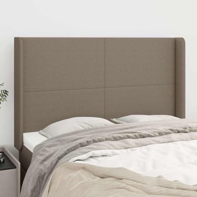 vidaXL Čelo postele so záhybmi sivohnedé 147x16x118/128 cm látka