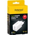 INTENSO W40CC GaN, 2x USB C, Nabíjačka, 40W, biela
