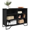 vidaXL Komoda čierna 101x35,5x74,5 cm kompozitné drevo