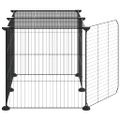 vidaXL 8-panelová klietka pre domáce zvieratá čierna 70x35x35 cm oceľ