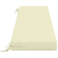 vidaXL Vankúš na lavičku SOEST 100% polyester Krémová 140 x 40 x 8 cm