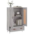 vidaXL Vysoká skrinka sivá sonoma 69,5x31x115 cm kompozitné drevo