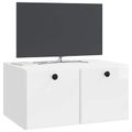 vidaXL Nástenná TV skrinka 59,5 x 41 x 30 cm Biela s vysokým leskom