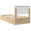 vidaXL Rám postele so zásuvkou Sonoma dub 90 x 200 cm Kompozitné drevo
