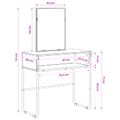 vidaXL Toaletný stolík Čierny dub 81 x 40 x 131 cm Kompozitné drevo