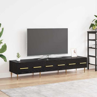 vidaXL TV skrinka Čierny dub 150 x 36 x 30 cm Kompozitné drevo