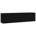 vidaXL Nástenné TV skrinky 2 ks čierne 80x34,5x40 cm
