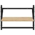 vidaXL Nástenné police s tyčami 2 ks dub sonoma 40x25x30 cm