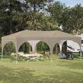 vidaXL Prístrešok na párty 575 x 288 x 245 cm Krémová Oxfordská látka