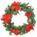 vidaXL Vianočný veniec s LED svetlami zelený 60 cm PVC