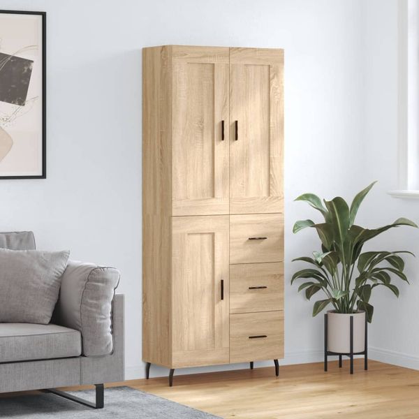 vidaXL Vysoká skrinka dub sonoma 69,5x34x180 cm spracované drevo