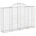 vidaXL Oblúkové gabionové koše 12 ks 200x30x120/140 cm pozink. železo