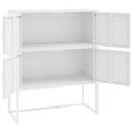 vidaXL Vysoká skrinka biela 80x35x100 cm oceľ
