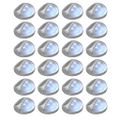 vidaXL Vonkajšie solárne nástenné LED lampy 24 ks okrúhle strieborné
