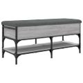 vidaXL Lavička na topánky sivá sonoma 102x42x45 cm kompozitné drevo