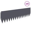 vidaXL Obrubník trávnika 10 ks 103 x 30 cm Oceľ Antracitová