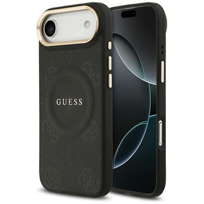Obal Guess pre iPhone 17 Air HC MAGSAFE PU S/ PEONY HOT STAMP čierna