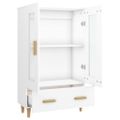vidaXL Vysoká skrinka biela 70x31x115 cm spracované drevo