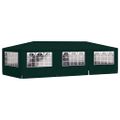 vidaXL Profesionálny párty stan+bočné steny 4x9 m, zelený 90 g/m²