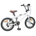 vidaXL BMX Bicykel 16 Palcov pre deti vo veku 5-8 rokov Biela