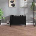 vidaXL Skrinka na platne čierna 74,5x38x48 cm kompozitné drevo