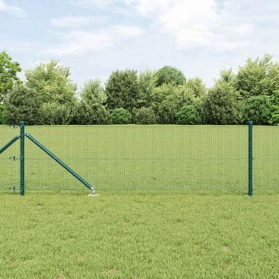 vidaXL Vonkajší zváraný drôtený plot so špicami 10 x 0,4 m Zelená