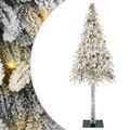 vidaXL Vianočný stromček s 300 LED-i Biela 210 cm PE a oceľ