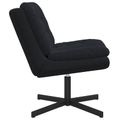 vidaXL Otočné relaxačné kreslo Čierna 63 x 75 x 76 cm Zamat