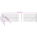 vidaXL Drôtený plot strieborný 2,2x25 m