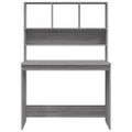 vidaXL Stôl s policami sivý dub sonoma 102x45x148cm spracované drevo