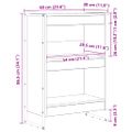 vidaXL Knižnica 60 x 30 x 86,5 cm Kompozitné drevo Dymová dub