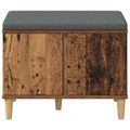 vidaXL Predsieňová lavica s vankúšom Staré drevo 60 x 38 x 46 cm