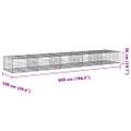 vidaXL Gabiónový kôš s krytom 500x100x50 cm pozinkované železo