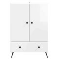 vidaXL Servírovacia skriňa Biela s vysokým leskom 66 x 34,5 x 95 cm