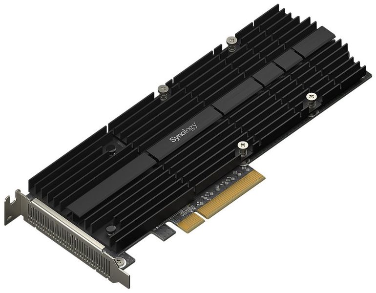 Synology Adaptér M.2 SSD M2D20 Radic, adaptér, PCIe 3.0 x8, pre dva NVMe M.2 SSD, podpora formátu 22110, 2280, pre Synology SA3600, RS4021xs+, RS820RP+, DS2419+