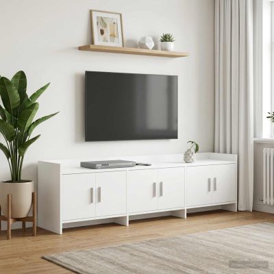 vidaXL TV skrinka 168 x 33 x 47 cm Biela Kompozitné drevo