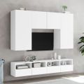vidaXL TV nástenné skrinky 2 ks biele 80x30x30cm kompozitné drevo