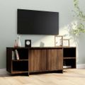 vidaXL TV skrinka hnedý dub 130x35x50 cm drevotrieska